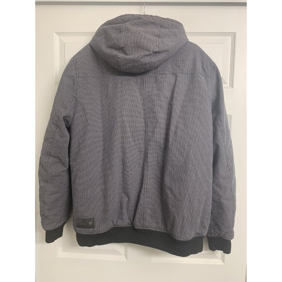 Puma XL Sport Lifestyle Houndstooth Hooded Winter Jacket Cotton - Picture 3 of 9